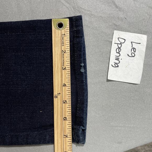 True Religion Size 29 Dark Denim Low Rise Jeans Slim Straight Y2K Sequin Pockets - Picture 13 of 13